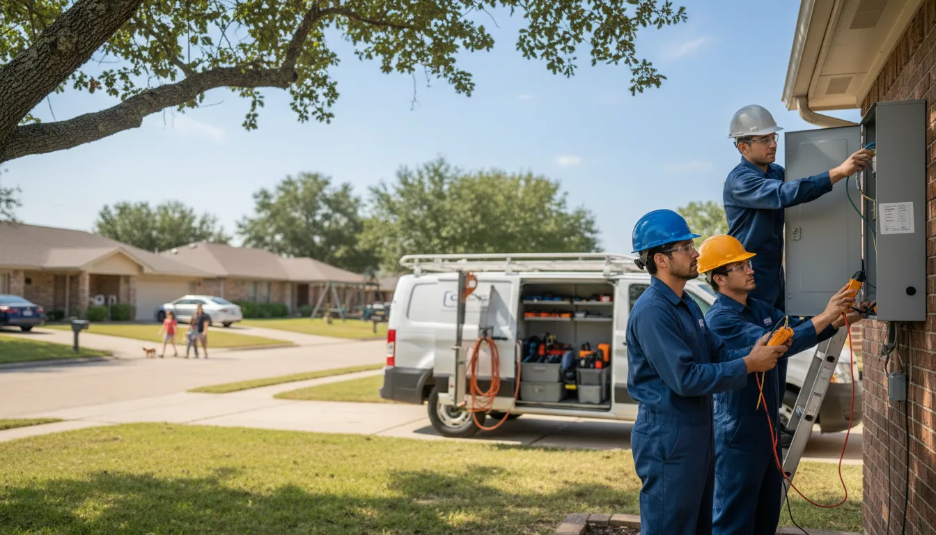 Certified electrician providing emergency electrical services in Midland, AR